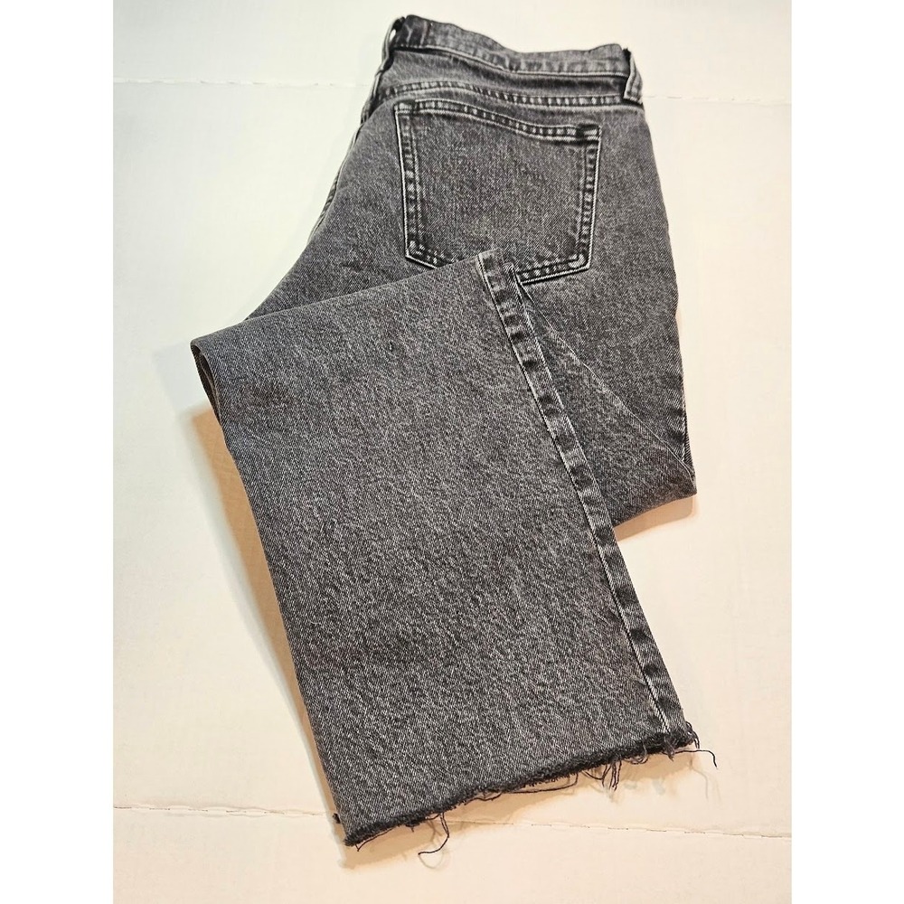 Abercrombie 90s Straight Leg Jeans Mid-Rise Charcoal Denim Size 4R